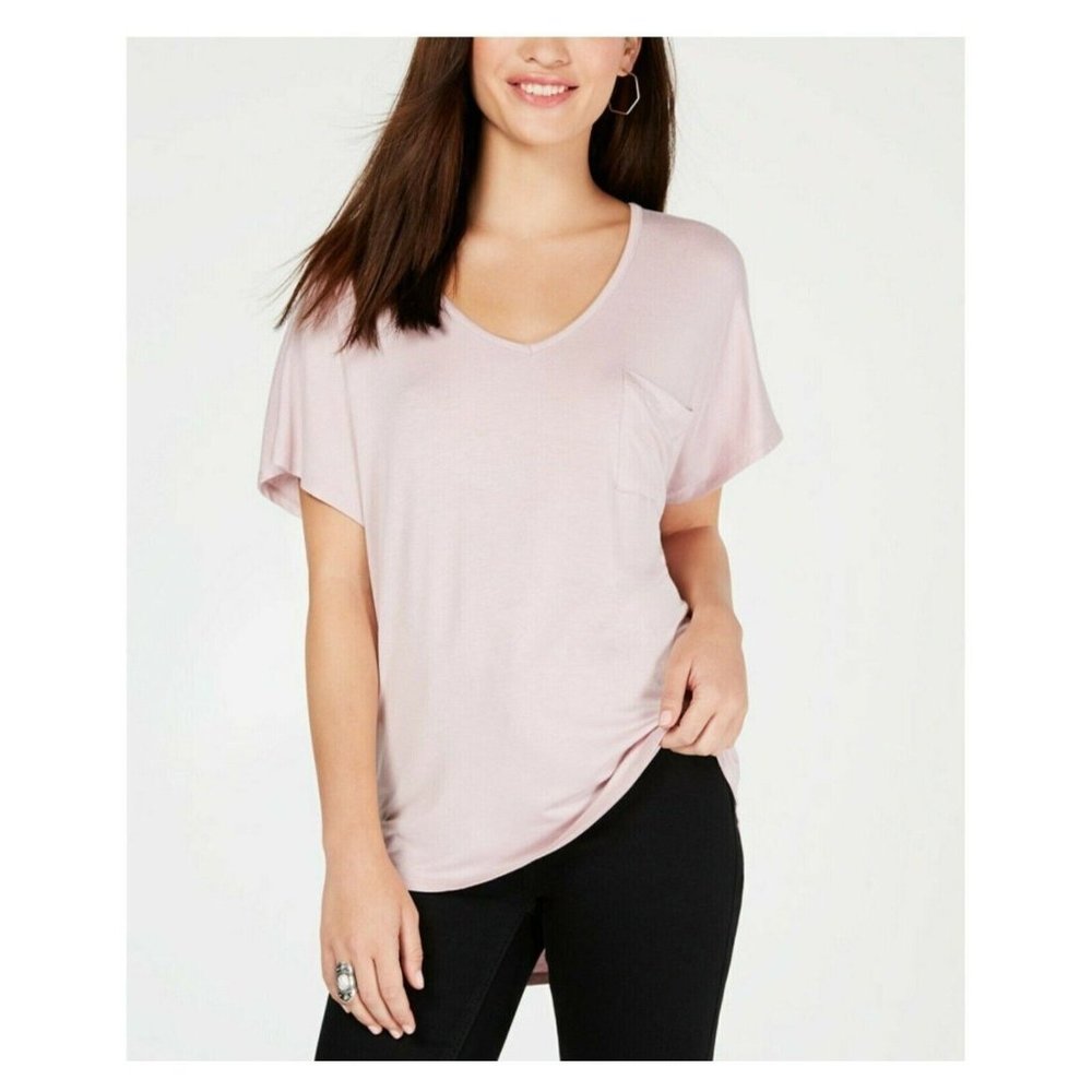 Hippie Rose Juniors Medium Mauve Blossom Pullover VNeck TShirt NWT AE64